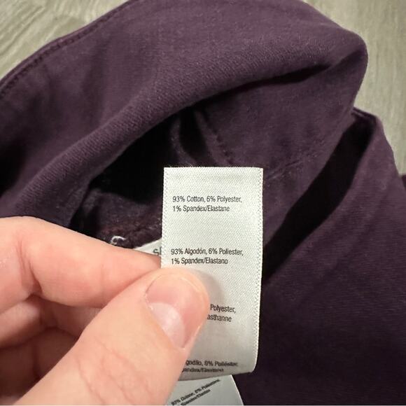 Spanx Alexia Burgundy Red Purple High Rise Side Zip Skinny Jeans Size S - Picture 7 of 10